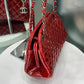 CHANEL Patent Red Mademoiselle Bowling Bag