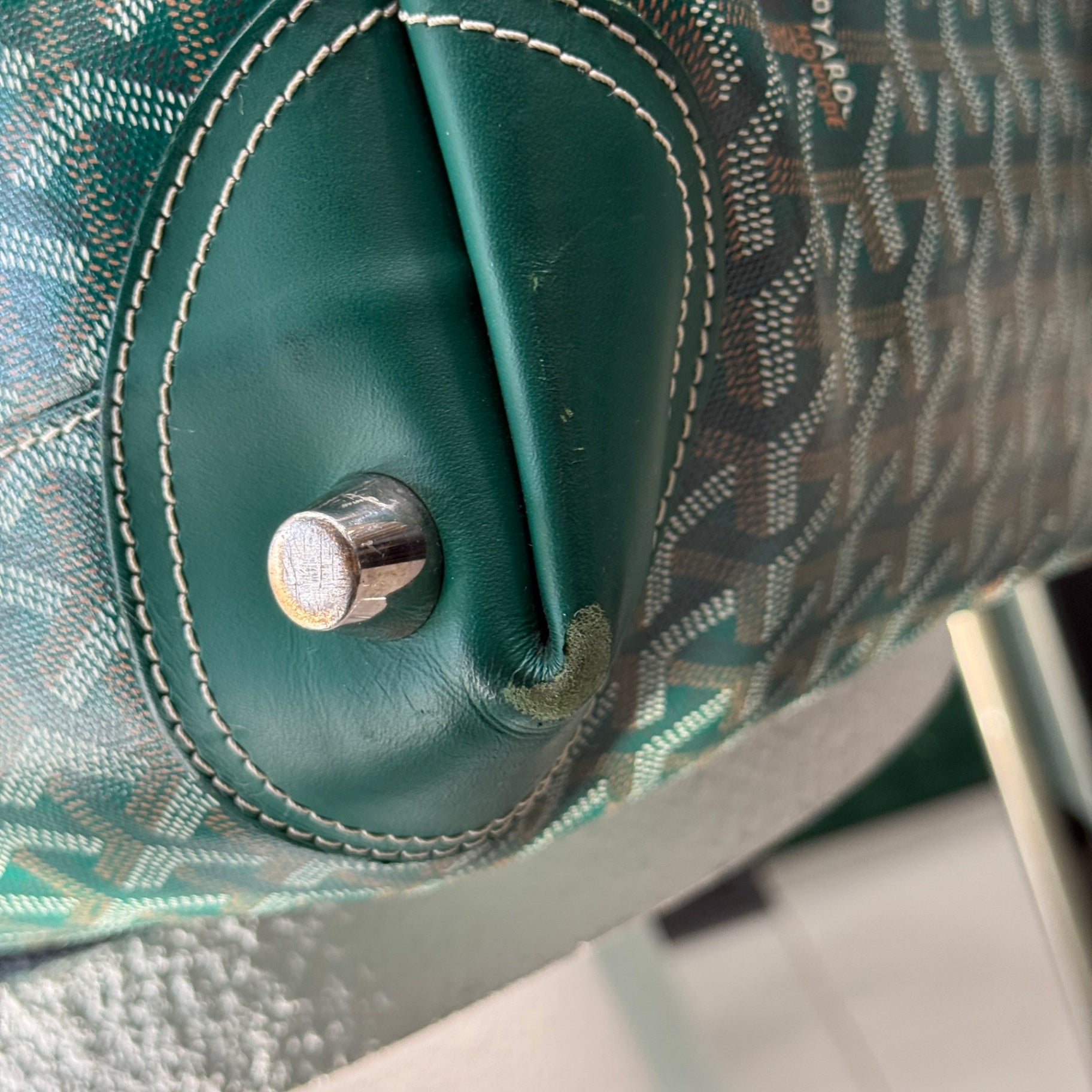 GOYARD Bowling 55 Green Duffle Bag