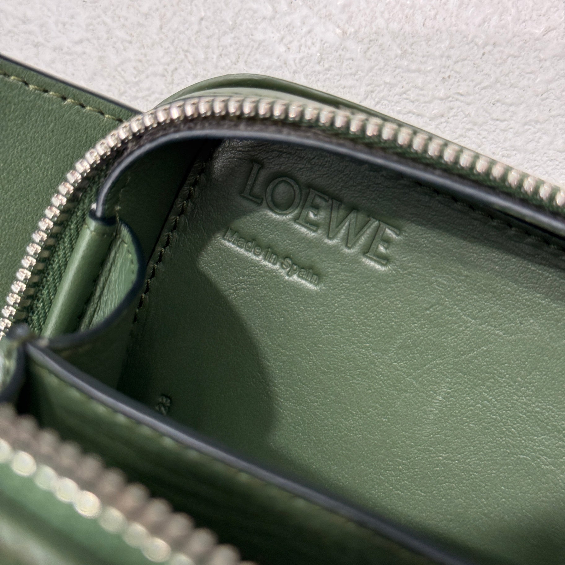 LOEWE Hunter Green Molded Sling Crossbody Bag