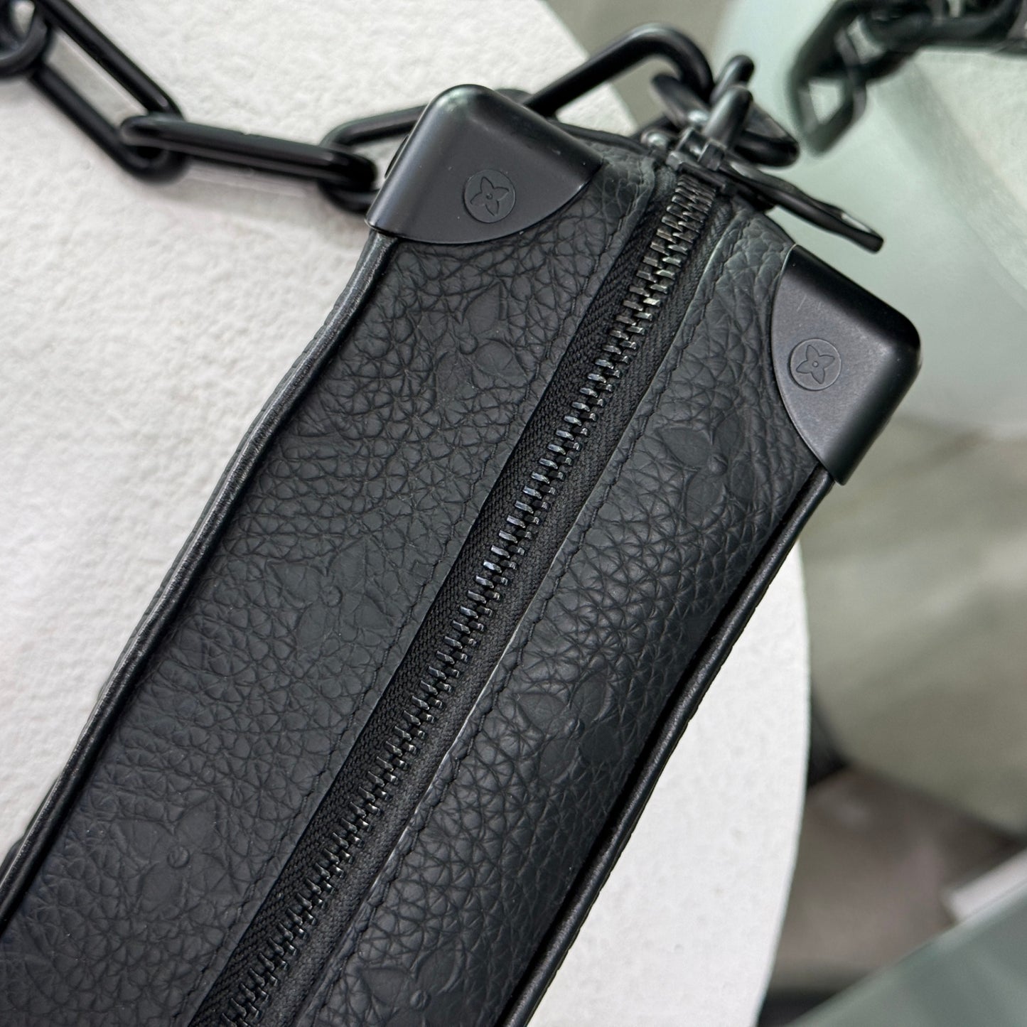 LOUIS VUITTON Black Mini Soft Trunk Bag