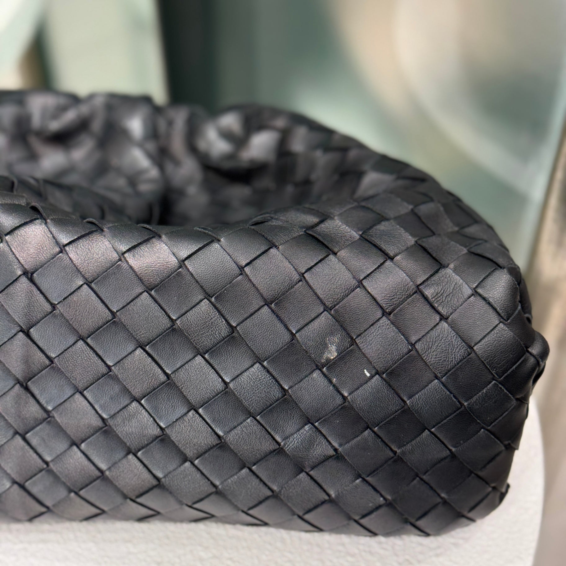 BOTTEGA VENETA Black Intrecciato Pouch