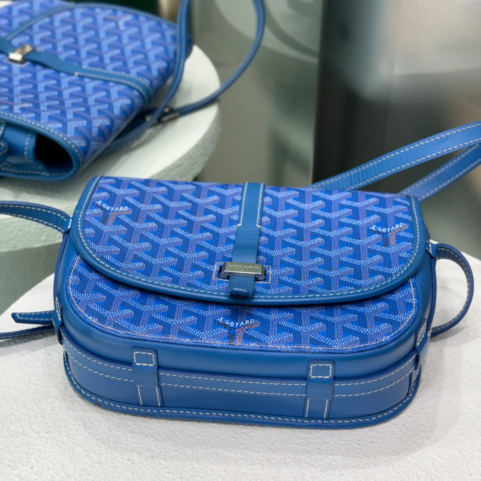 GOYARD Belvedere PM Blue Crossbody Bag