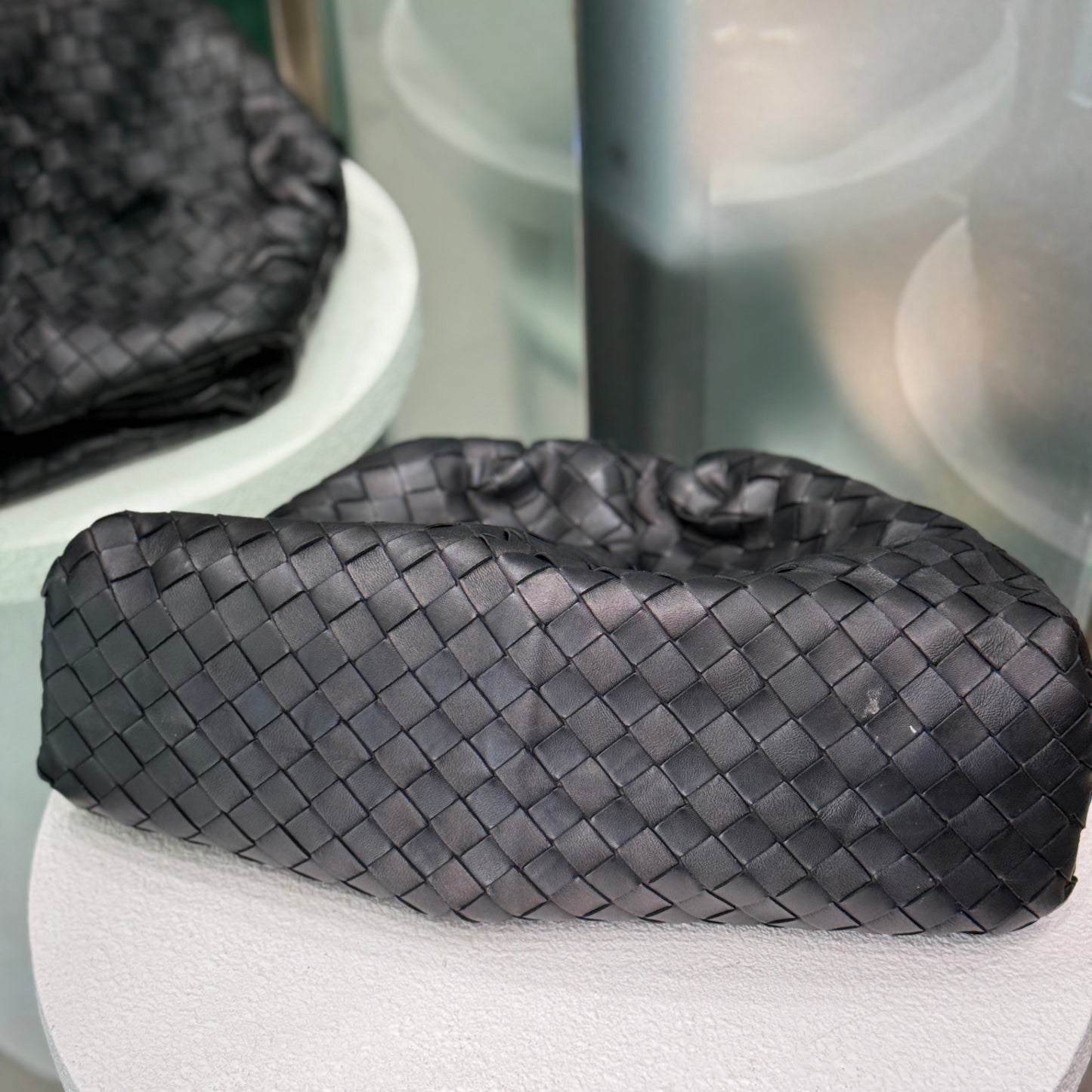BOTTEGA VENETA Black Intrecciato Pouch