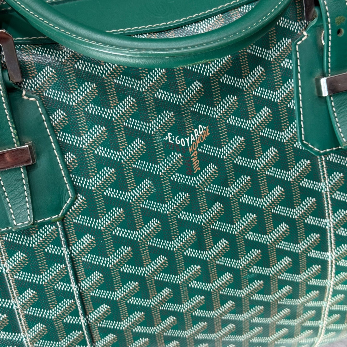 GOYARD Bowling 55 Green Duffle Bag