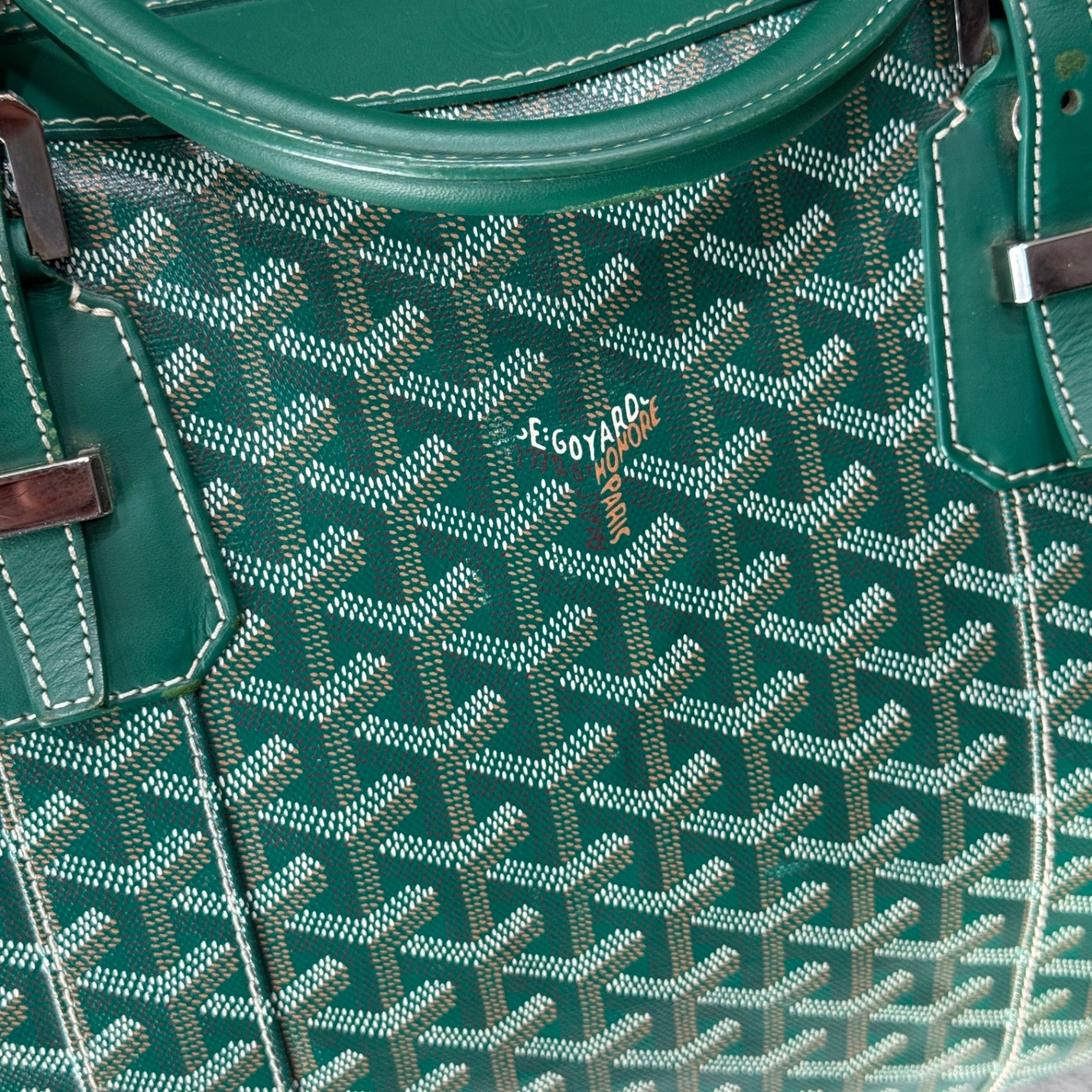 GOYARD Bowling 55 Green Duffle Bag