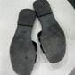 HERMES Black Oran Sandals Sz 36.5 (Box & DB)