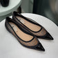 FENDI Mesh FF Zucca Ballerina Flats Sz 36.5 