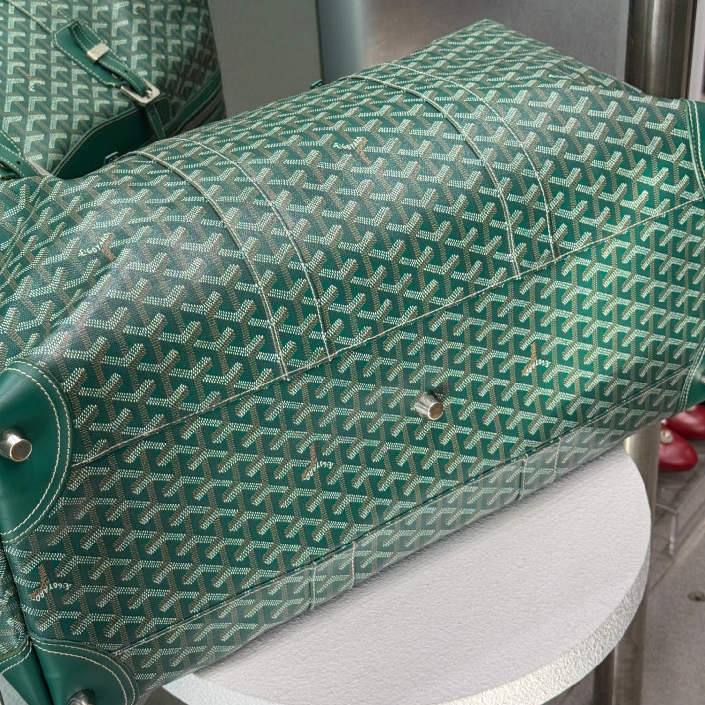GOYARD Bowling 55 Green Duffle Bag