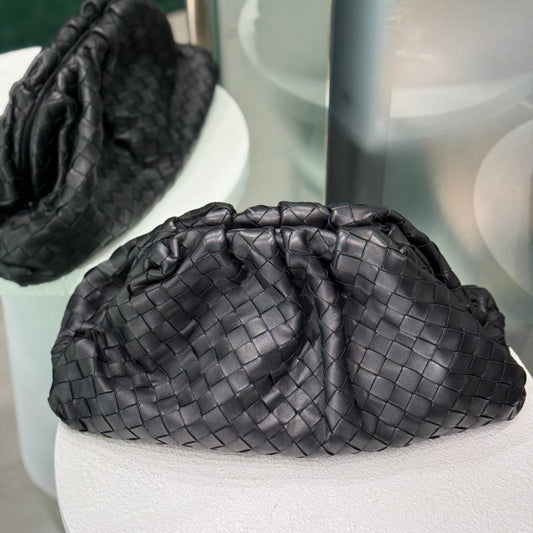 BOTTEGA VENETA Black Intrecciato Pouch