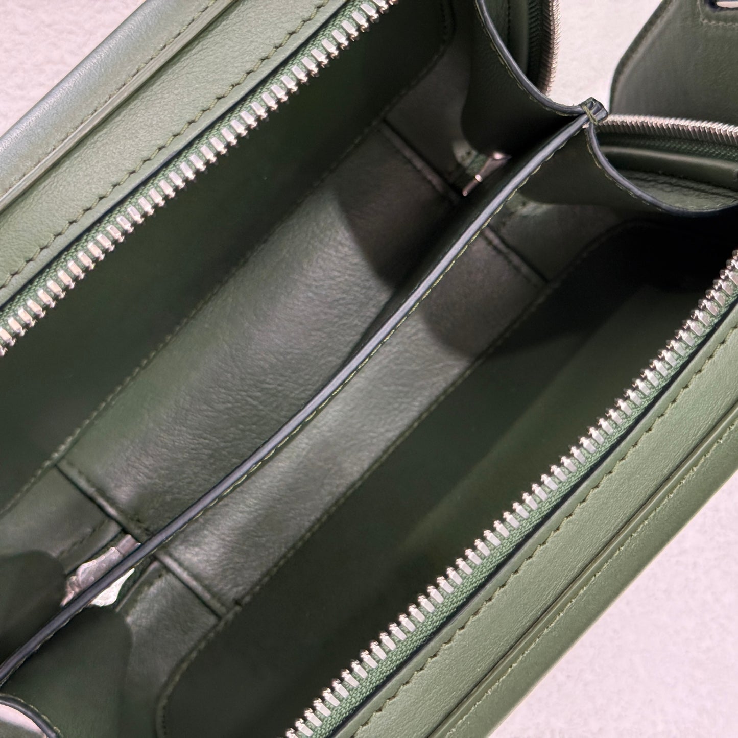 LOEWE Hunter Green Molded Sling Crossbody Bag