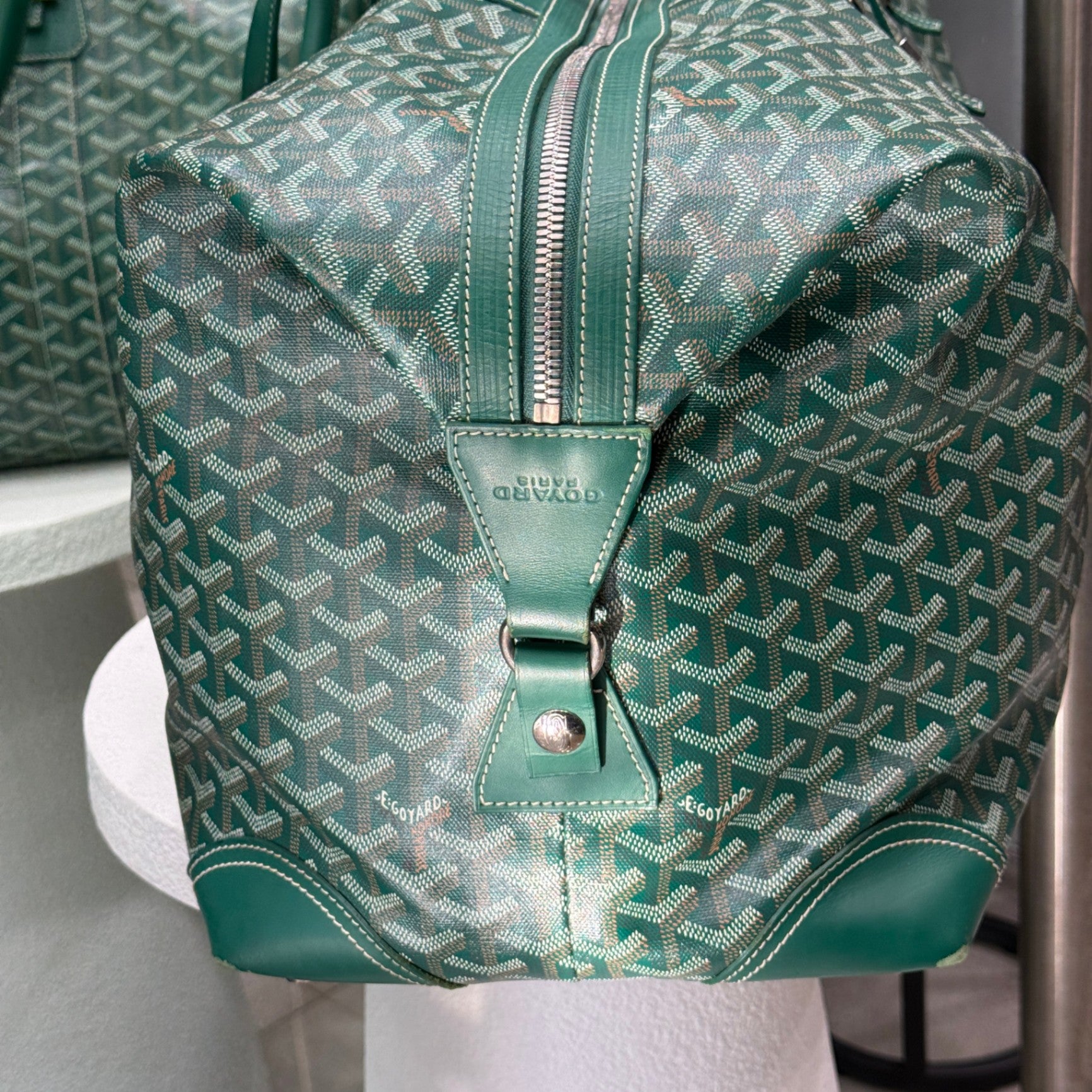GOYARD Bowling 55 Green Duffle Bag