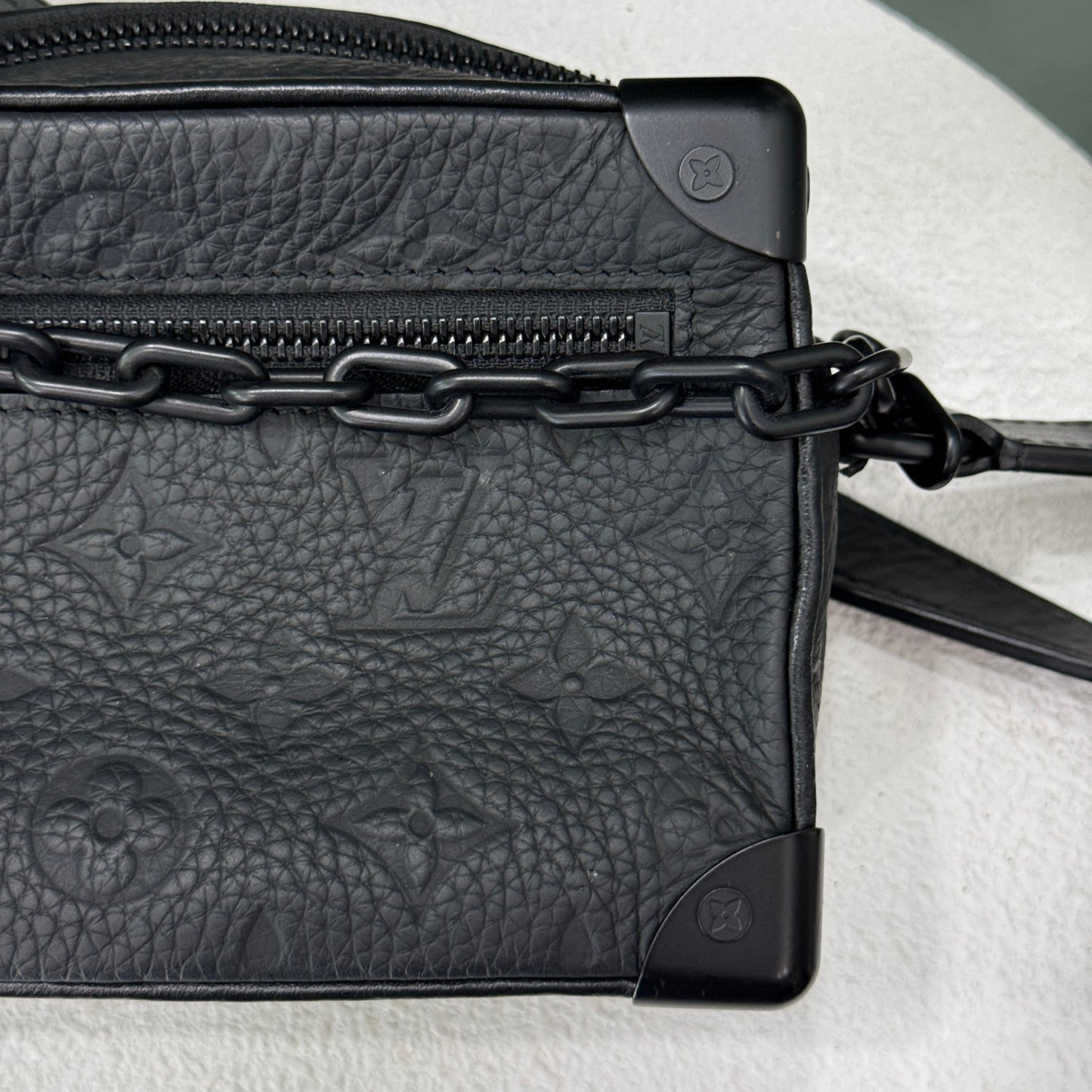 LOUIS VUITTON Black Mini Soft Trunk Bag