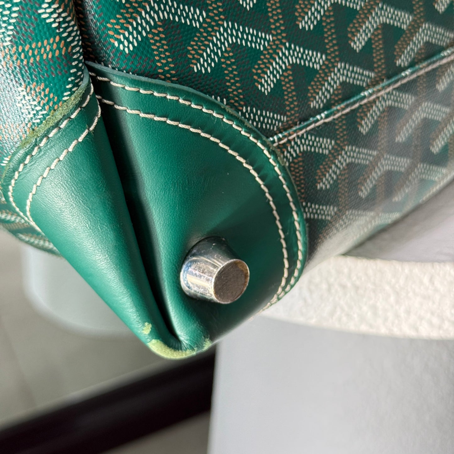GOYARD Bowling 55 Green Duffle Bag