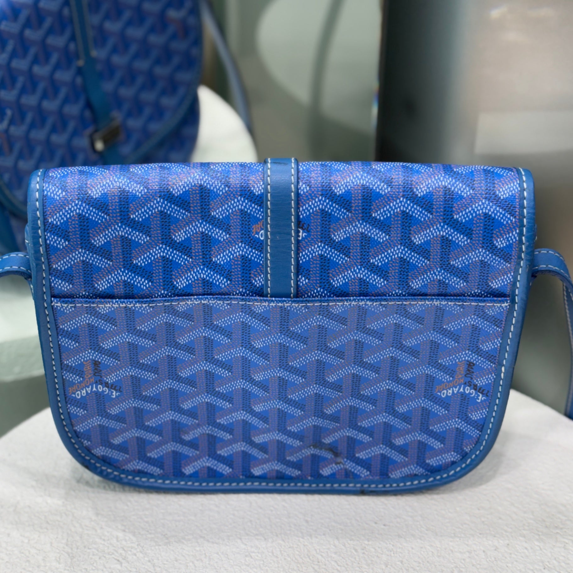 GOYARD Belvedere PM Blue Crossbody Bag