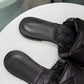 BOTTEGA VENETA Chocolate Lido Flat Sandals Sz 36