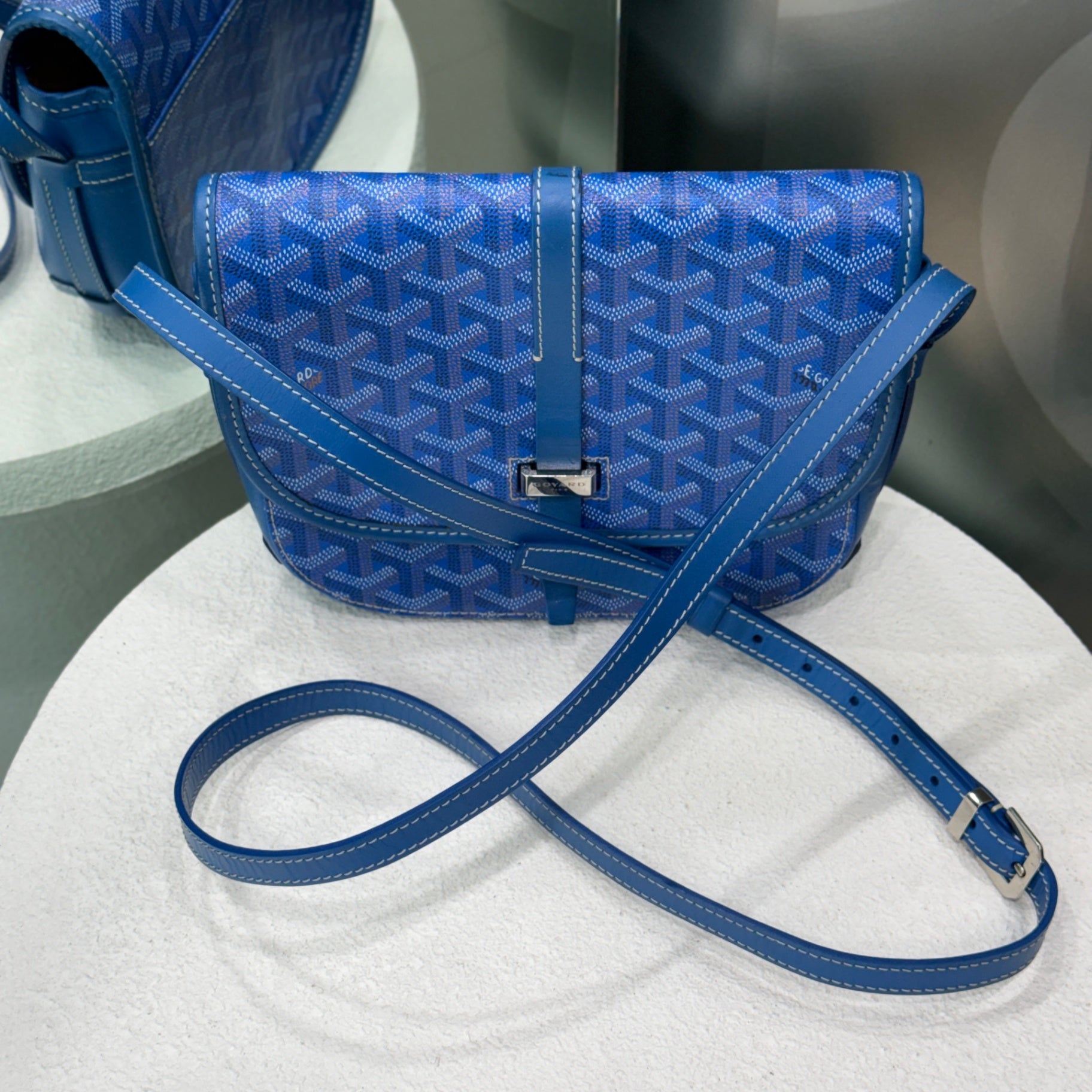 GOYARD Belvedere PM Blue Crossbody Bag
