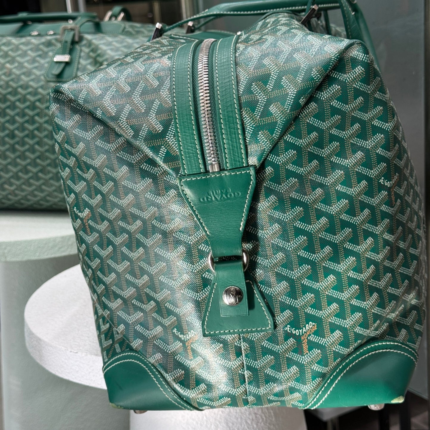 GOYARD Bowling 55 Green Duffle Bag