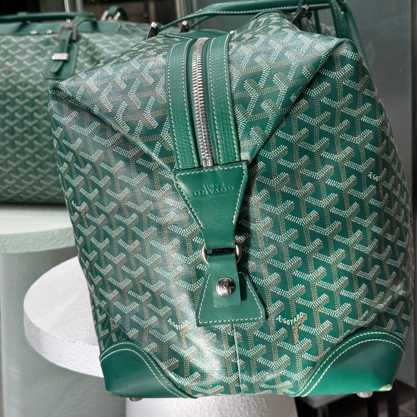 GOYARD Bowling 55 Green Duffle Bag