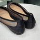 FENDI Mesh FF Zucca Ballerina Flats Sz 36.5 