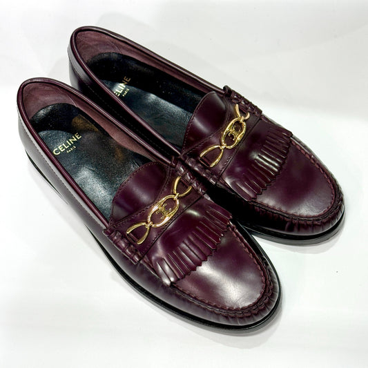 CELINE Burgundy Loafers Sz 36 