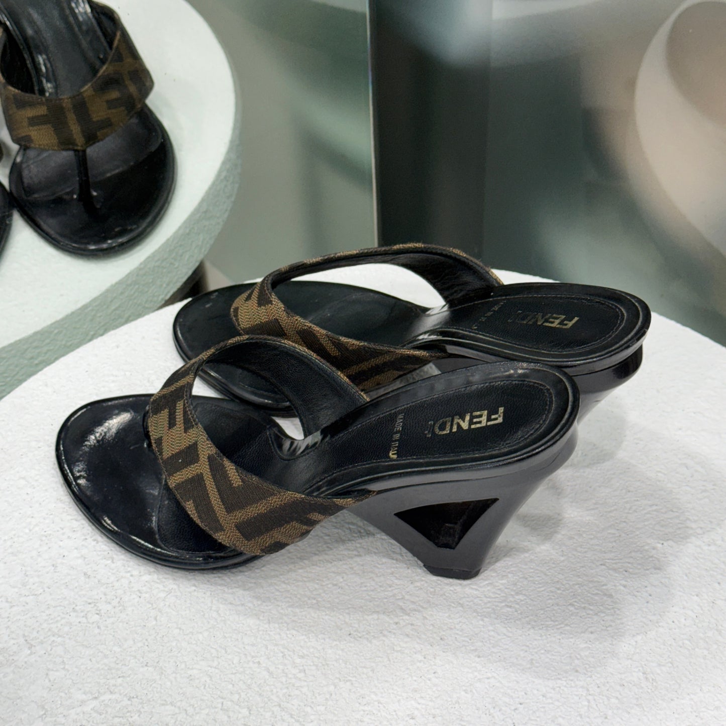 FENDI Zucca Wedge Sz 35.5