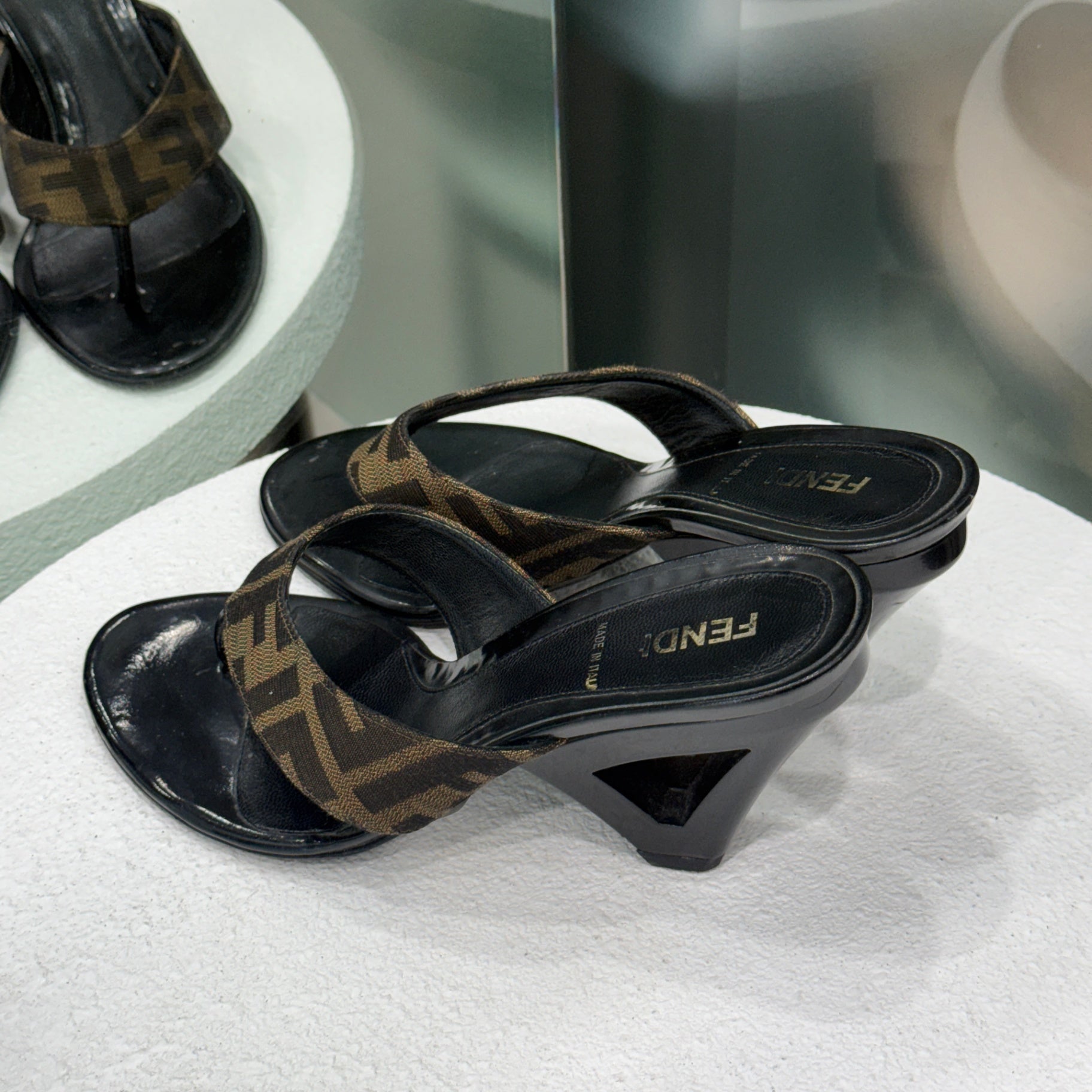 FENDI Zucca Wedge Sz 35.5