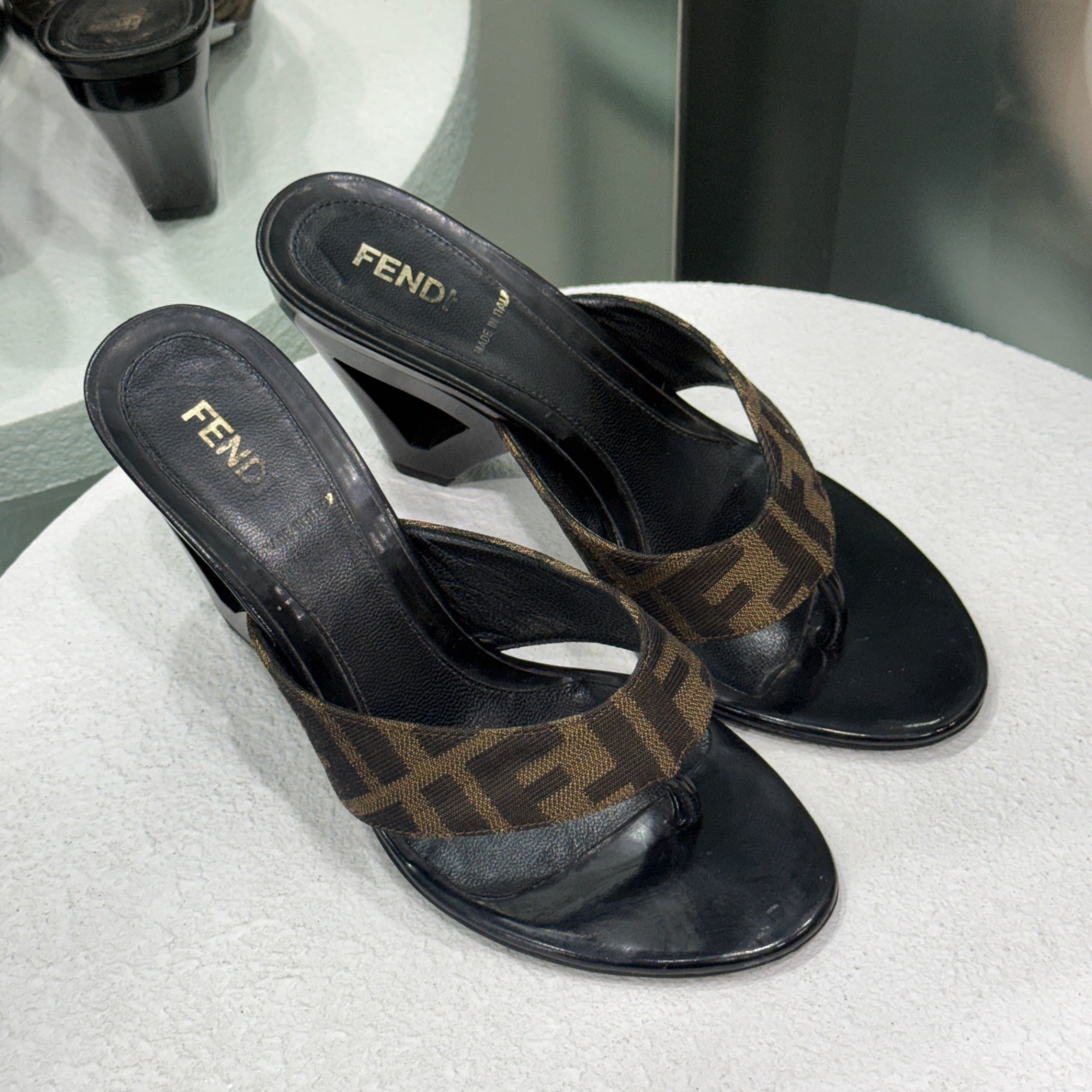 FENDI Zucca Wedge Sz 35.5