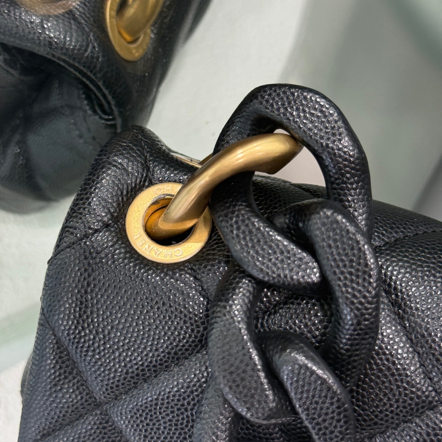 CHANEL Caviar Quilted Funky Match Flap Black