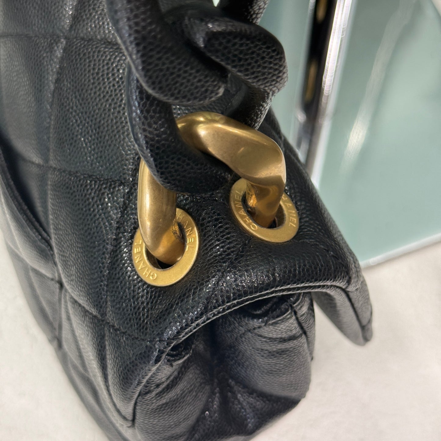 CHANEL Caviar Quilted Funky Match Flap Black