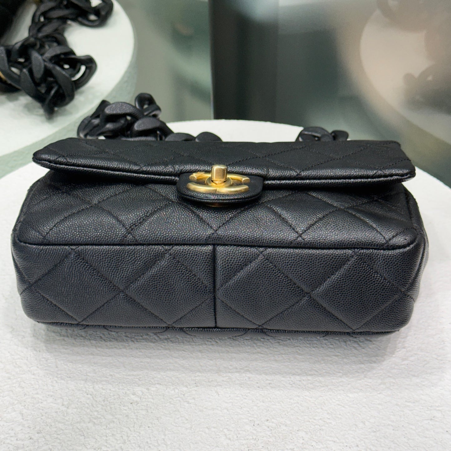CHANEL Caviar Quilted Funky Match Flap Black