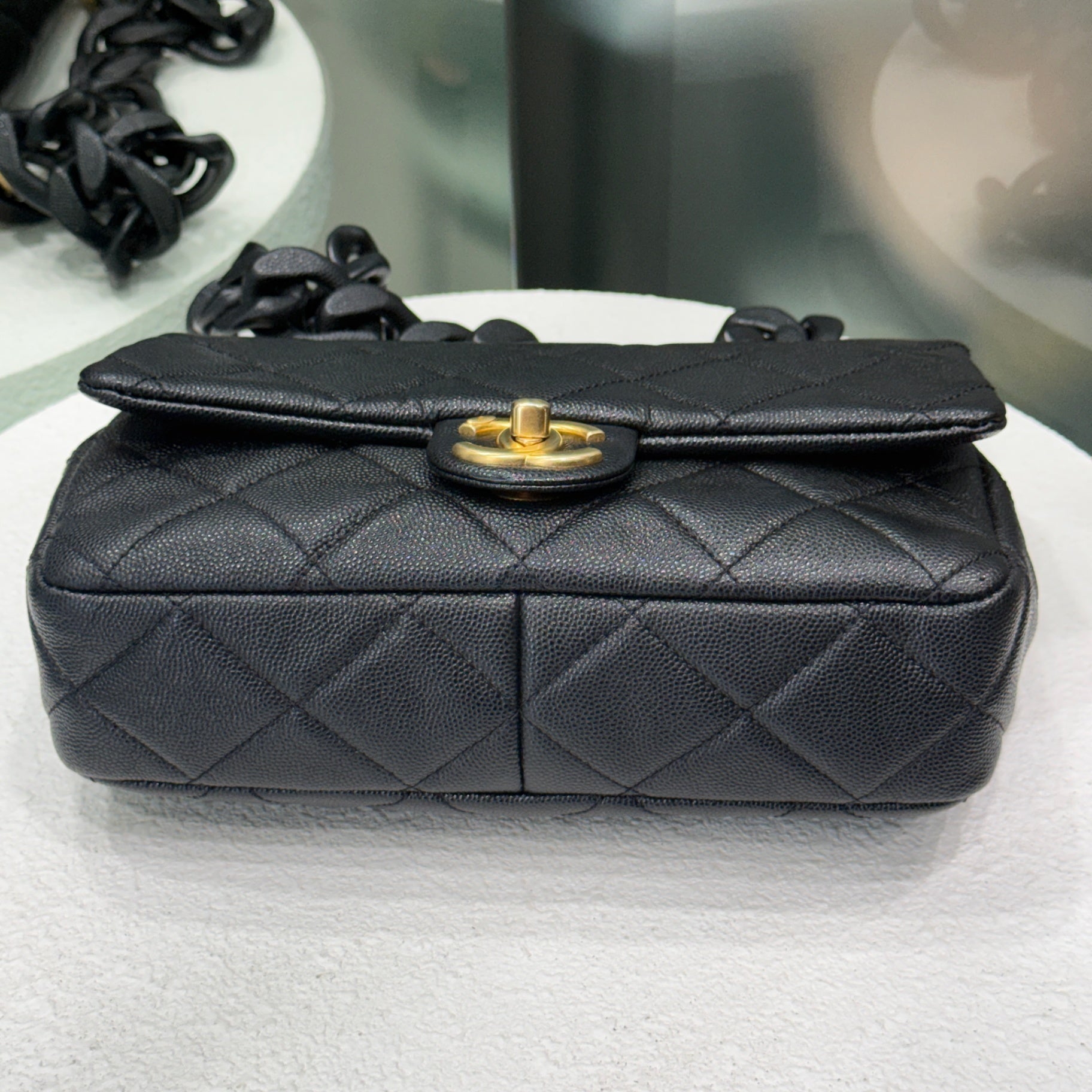 CHANEL Caviar Quilted Funky Match Flap Black