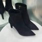 SAINT LAURENT Suede Ankle Boots Sz 36.5