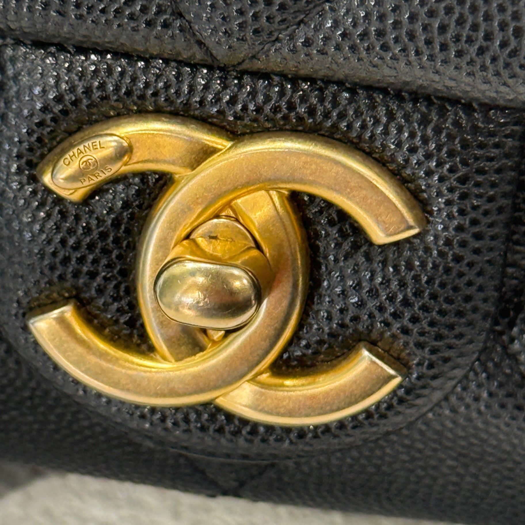 CHANEL Caviar Quilted Funky Match Flap Black