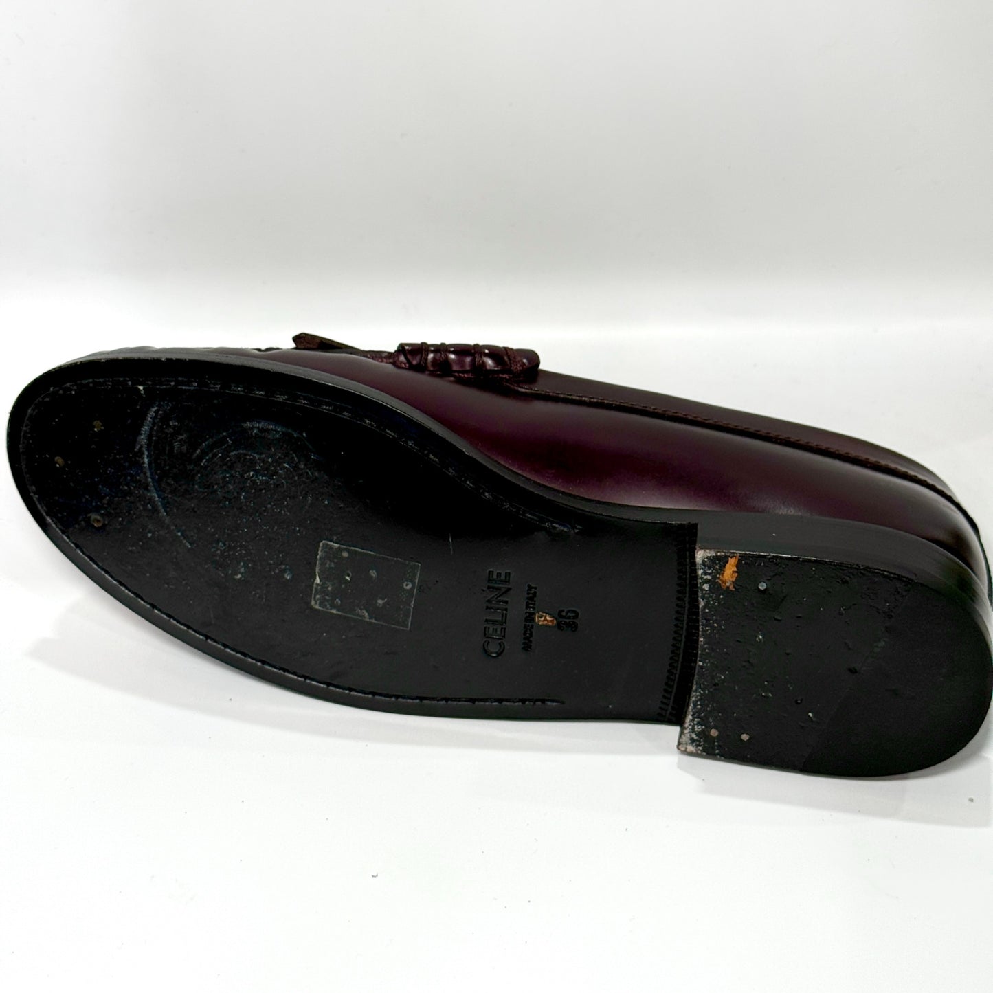CELINE Burgundy Loafers Sz 36 