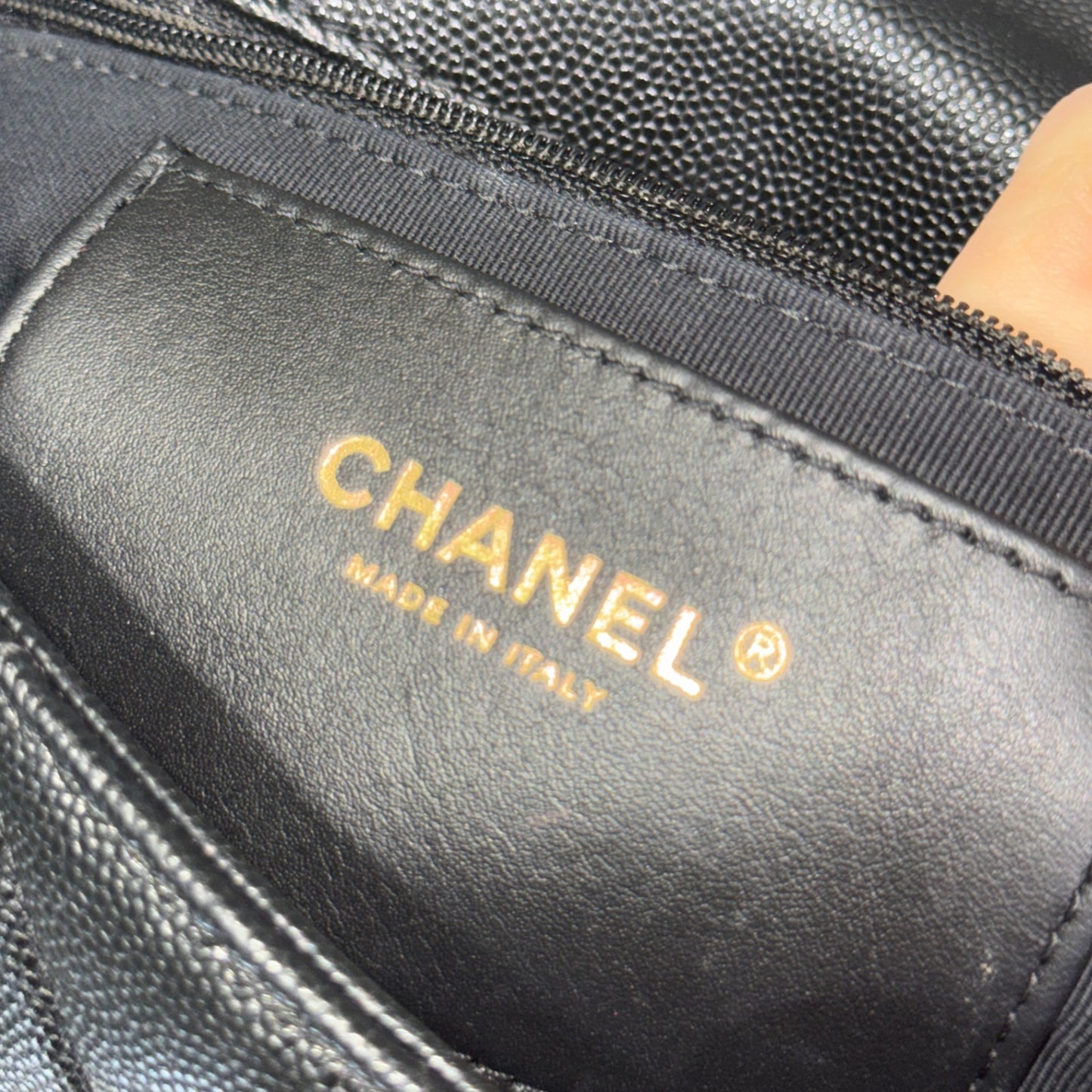 CHANEL Caviar Quilted Funky Match Flap Black