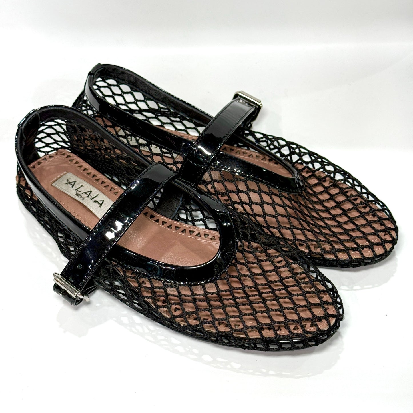 ALAÏA Fishnet Ballet Flats Black Sz 35