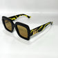 GUCCI Black & Green Tiger Print Sunglasses (Case)