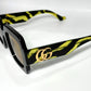 GUCCI Black & Green Tiger Print Sunglasses (Case)