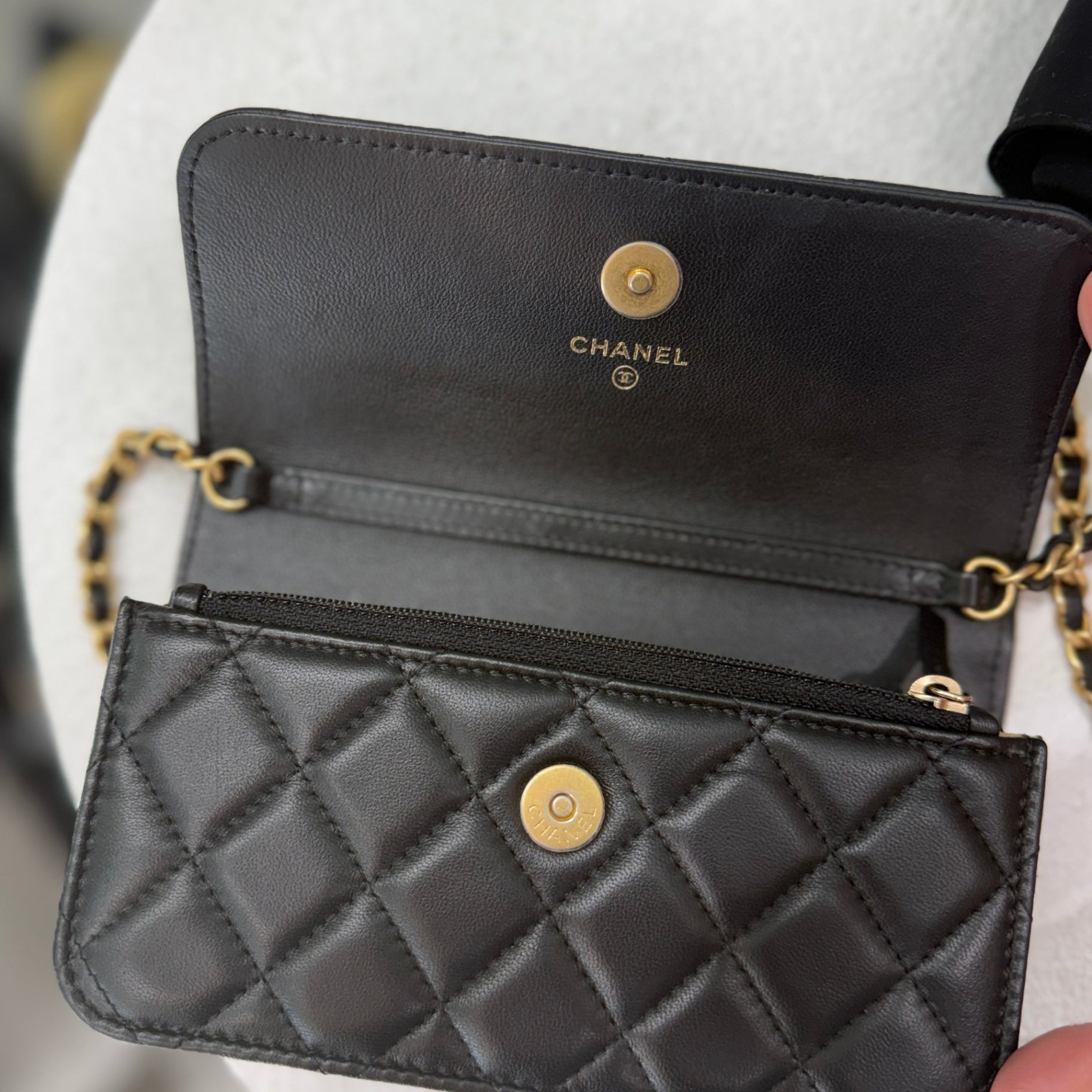 CHANEL Pearl Crush WOC - Black