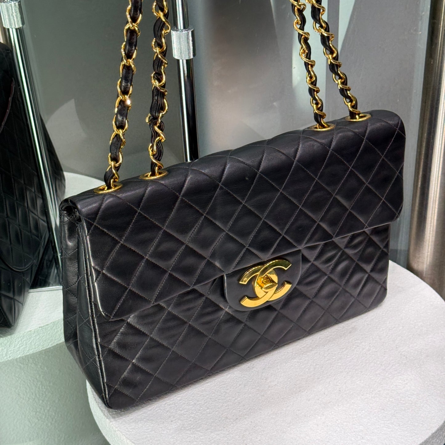 CHANEL Vintage Maxi Jumbo XL Single Flap