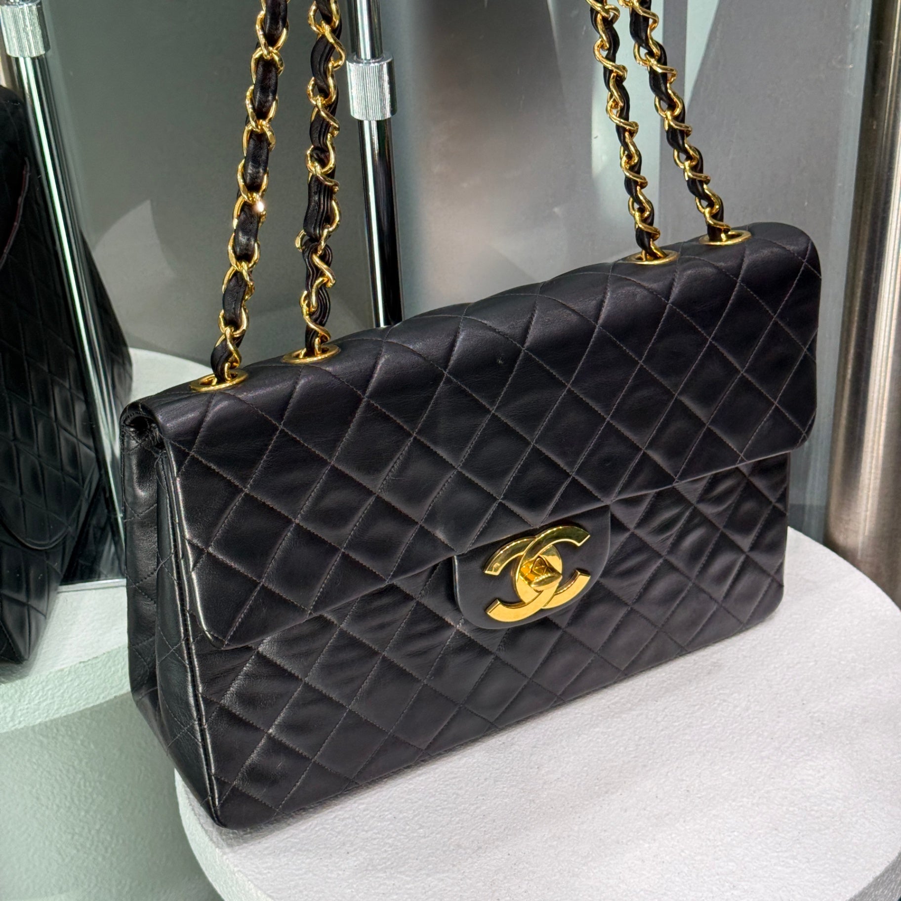 CHANEL Vintage Maxi Jumbo XL Single Flap