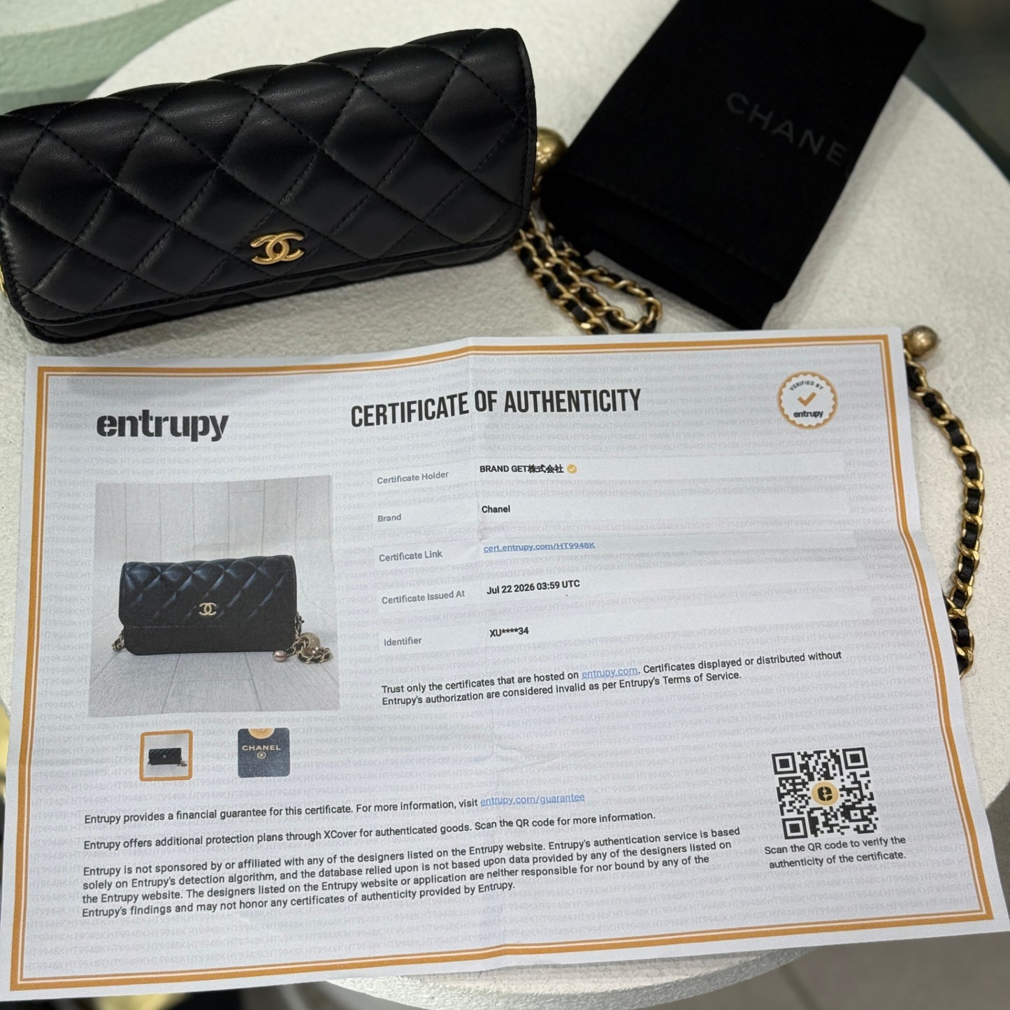 CHANEL Pearl Crush WOC - Black
