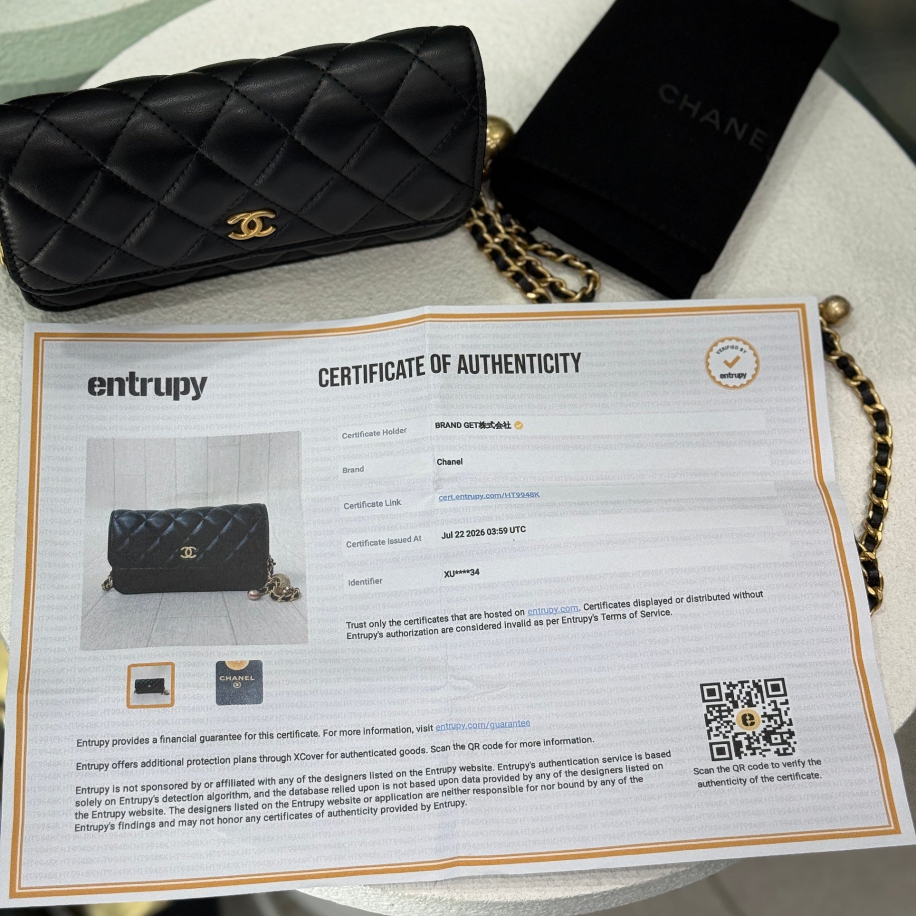 CHANEL Pearl Crush WOC - Black