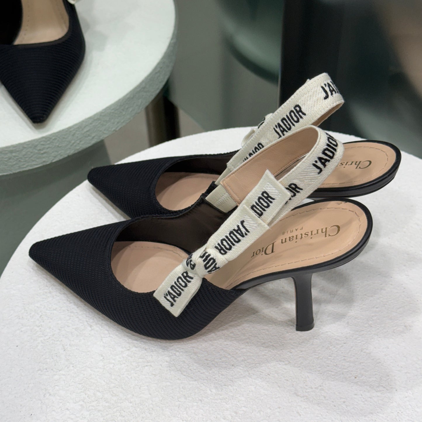 DIOR J'adore Slingbacks Navy Sz 38