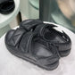 PRADA Black Quilted Sandals Quilted Sz 38