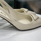 PRADA Creme Slingbacks Sz 38