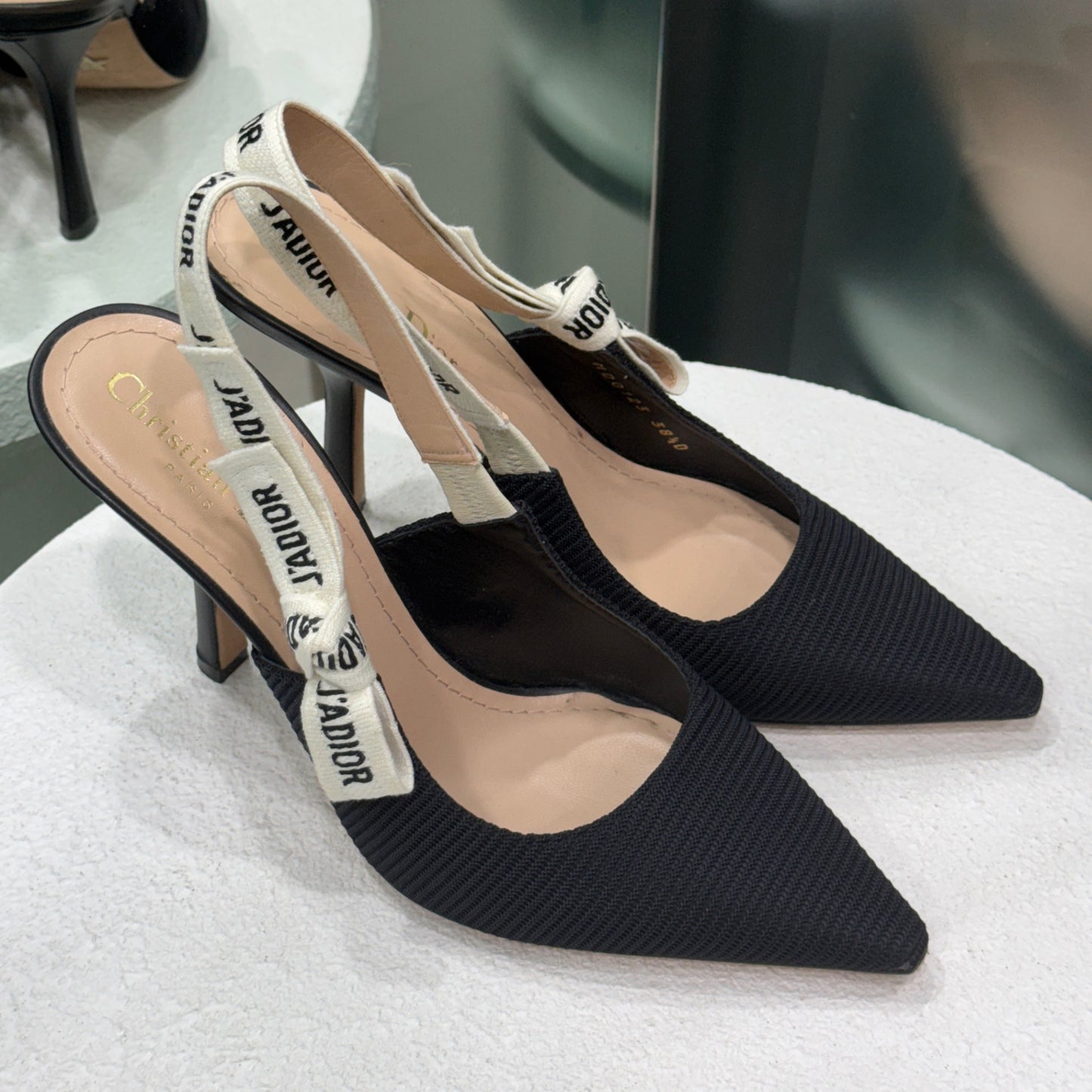 DIOR J'adore Slingbacks Navy Sz 38
