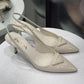 PRADA Creme Slingbacks Sz 38