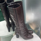 PRADA Vintage Brown Knee Boots Sz 39