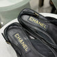 CHANEL Black Quilted Platform Mules Sz 38